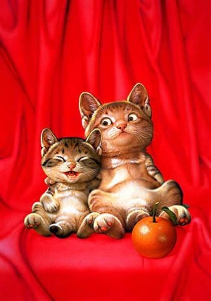 Ловите порцию позитива от художника Макото Маримото. Масло.